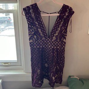 Free People Maroon Lace Dress. Size 6. Worn once
